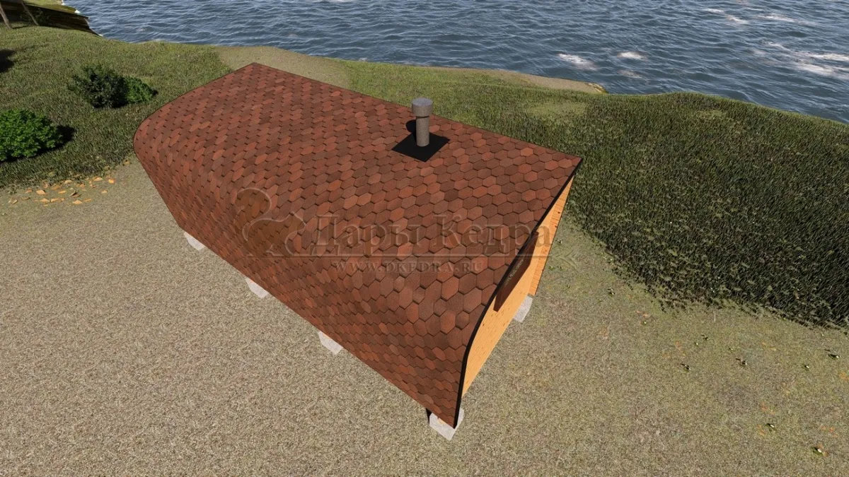 Баня «Парус» из кедра 6х2,2 метра