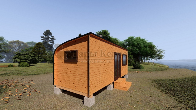 Баня «Парус» из кедра 6х2,2 метра