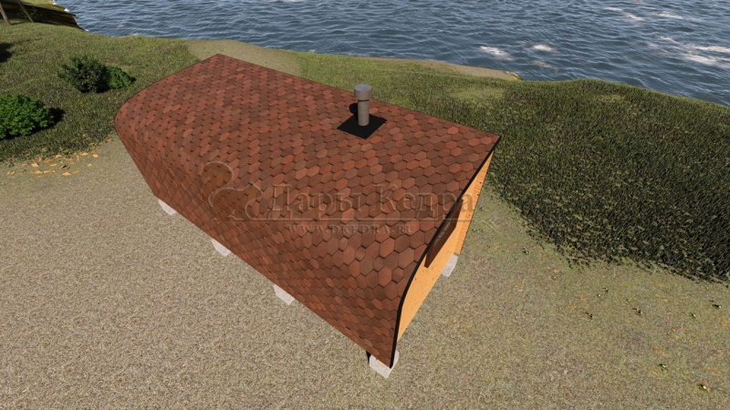 Баня «Парус» из кедра 6х2,2 метра